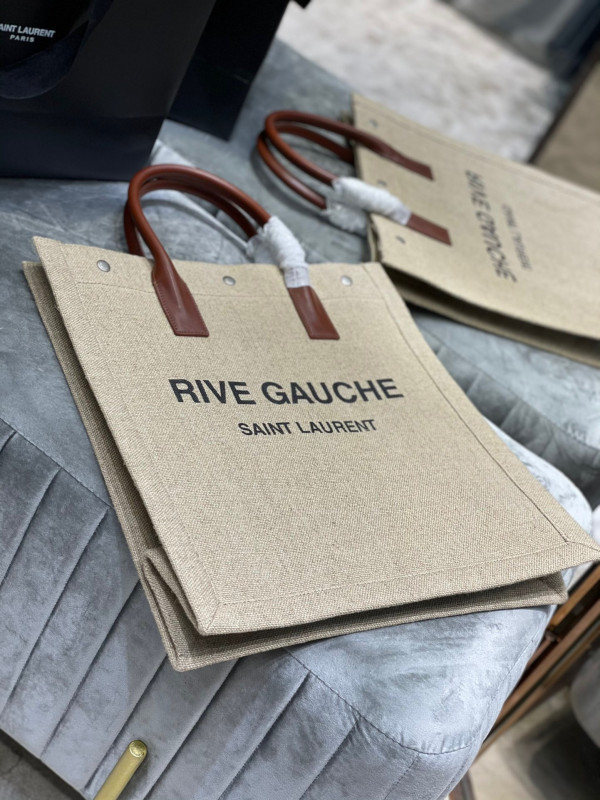 Y*L rive gauche n/s shopping bag in linen and cotton