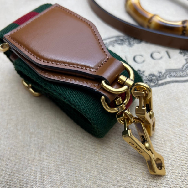 G*u*i small top handle bag with bamboo