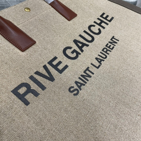 Y*L rive gauche tote bag in linen and leather