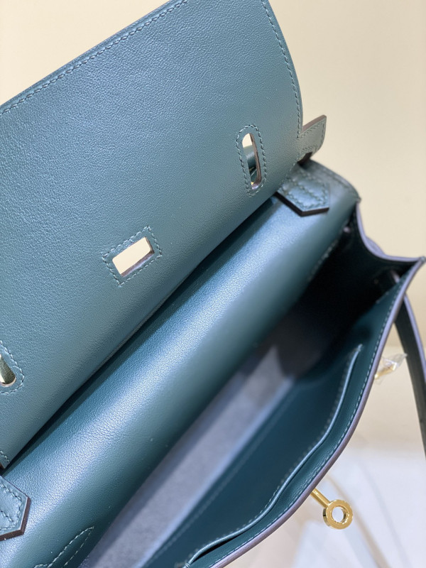 H**mes jypsiere mini bag in swift leather gris meyer