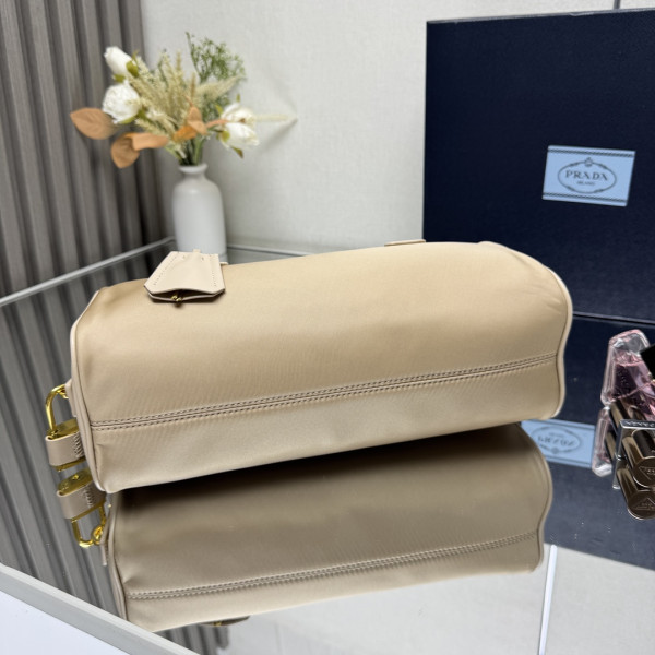 Pra*a re-nylon medium top-handle bag with padlock