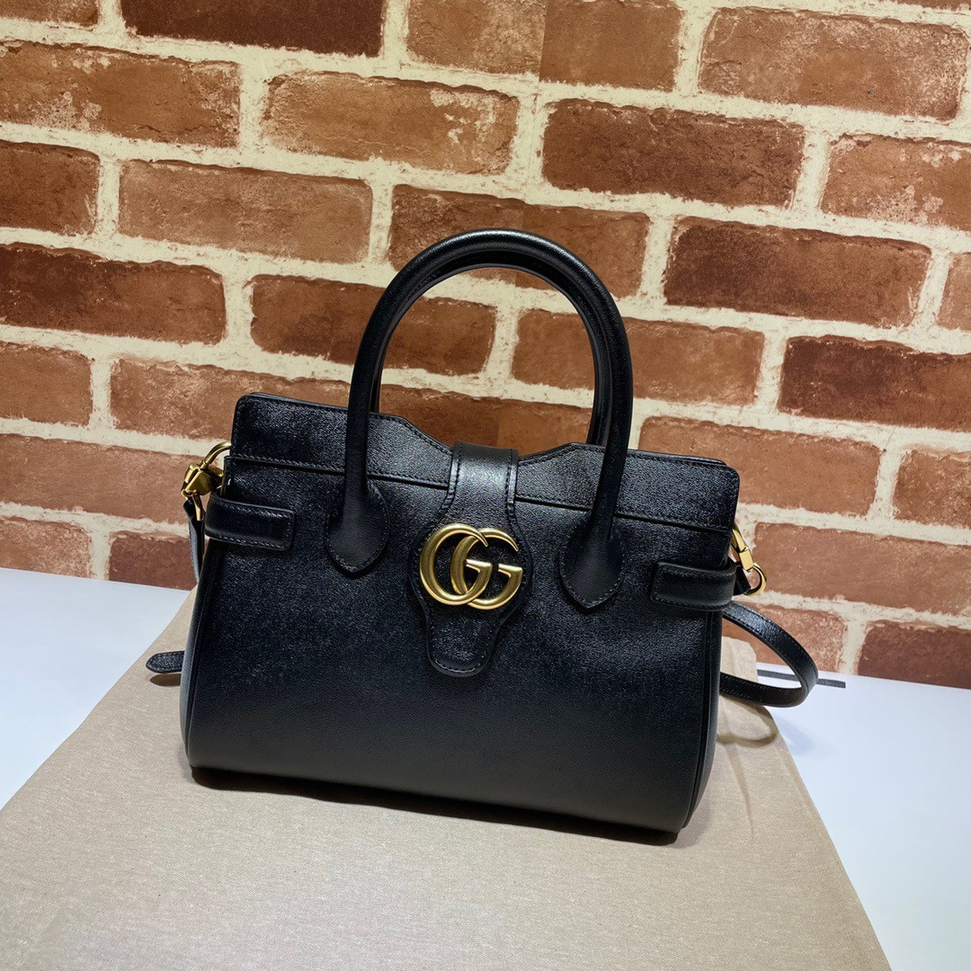 G*u*i small top handle bag with double g