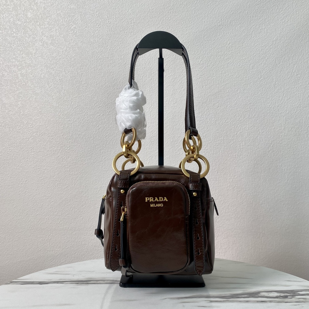 Pra*a dangle leather top-handle mini-bag